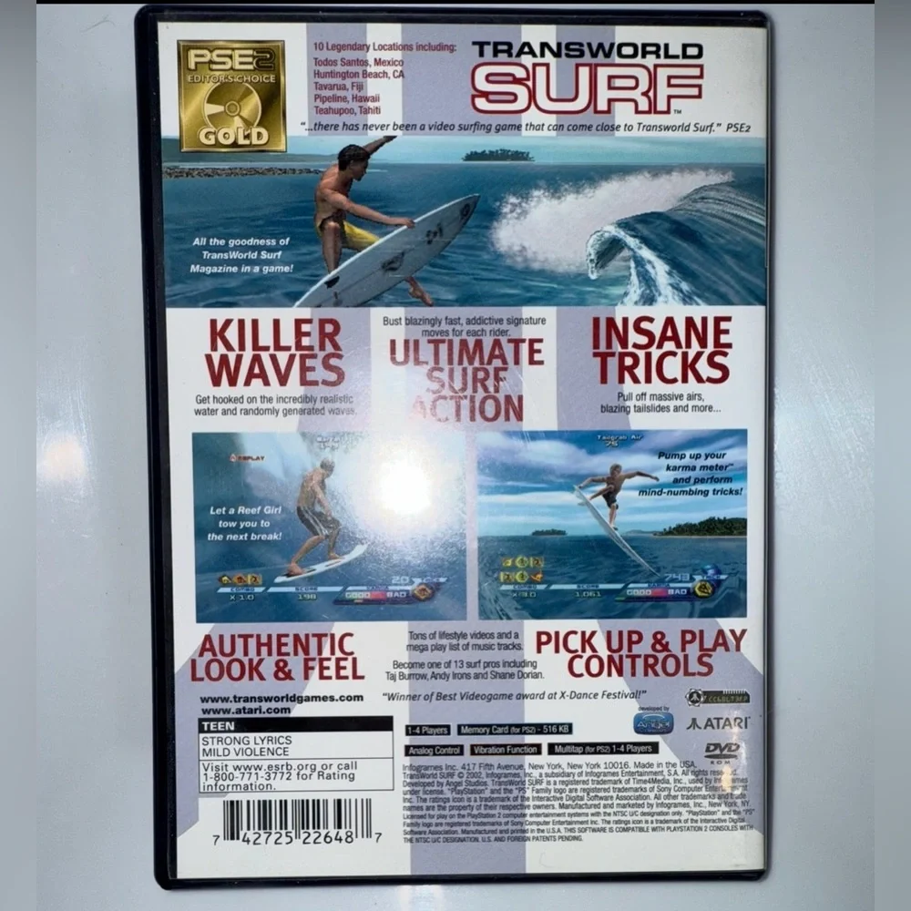 $3 Transworld Surf for PlayStation 2 - Black $3 WHEN BUNDLED WITH 3 OR MORE ITEM